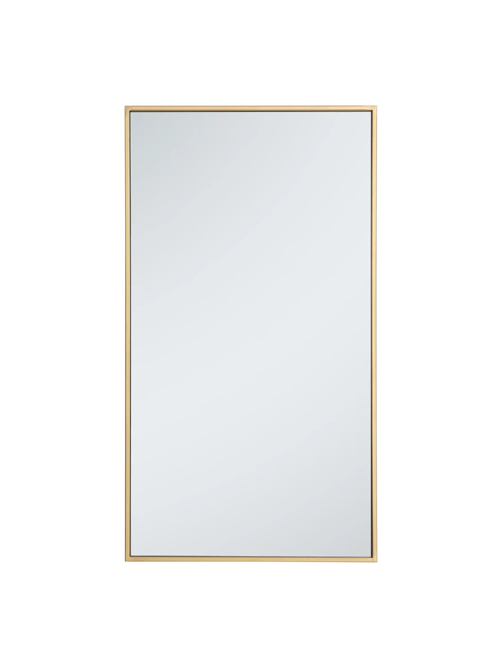 MR4075BR Elegant Lighting Brass Rectangle Home Decor Mirror 20" x 36" x 1"